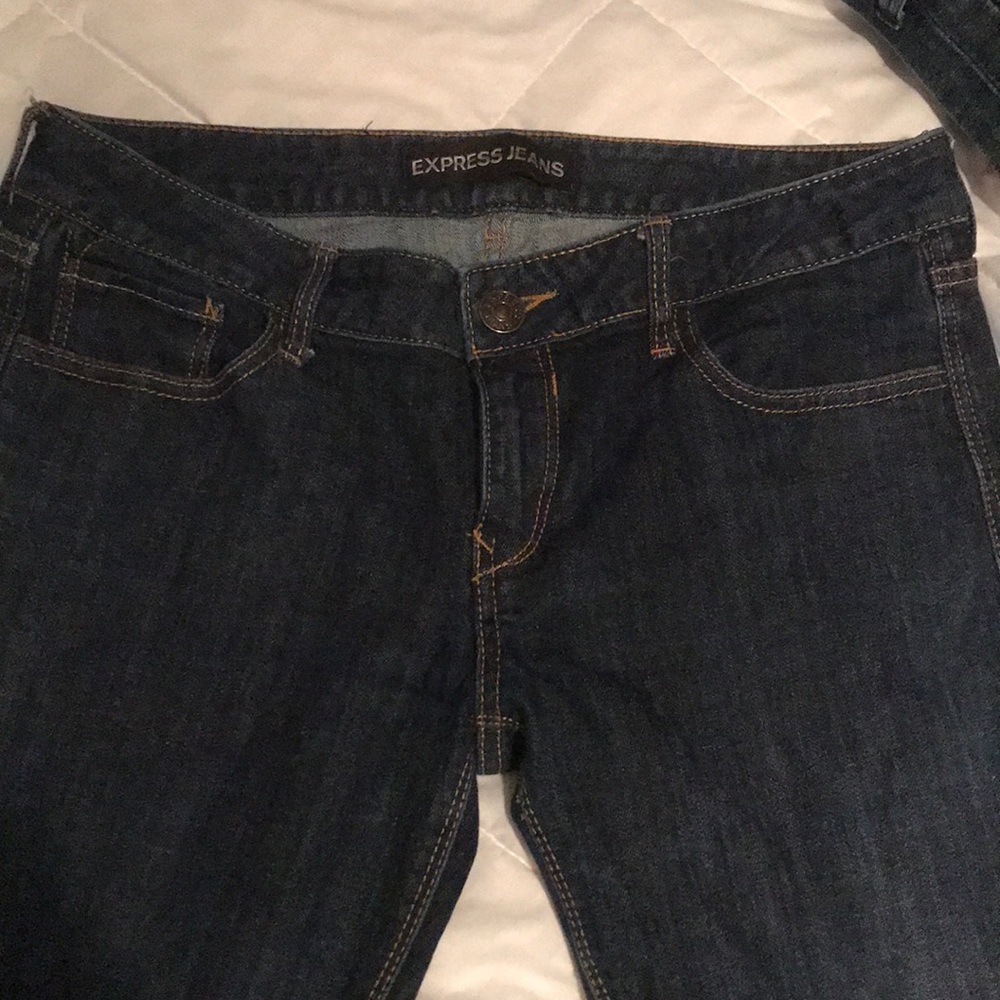Dark wash blue jeans/Low rise - Picture 2 of 3